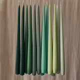 Pair of Dinner Candles - Earth Green