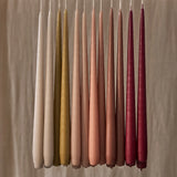 Pair of Dinner Candles - Claret