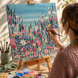 Acrylic Canvas Painting - Cottage Garden | Saturday 18th July - 10am till 1pm