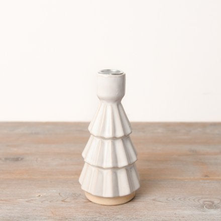 White Tree Candlestick Holder