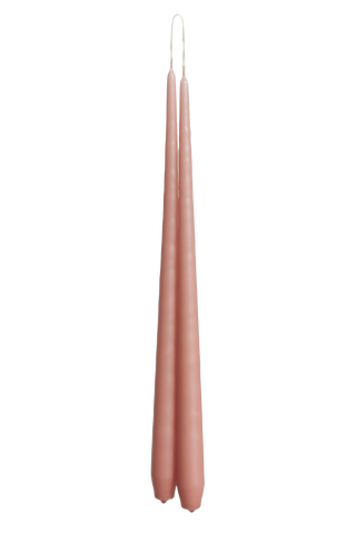Pair of Dinner Candles - Dusky Pink