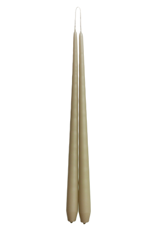 Pair of Dinner Candles - Olive