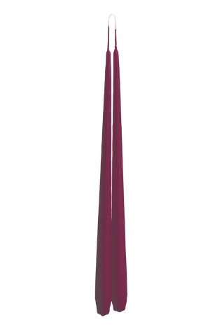 Pair of Dinner Candles - Plum
