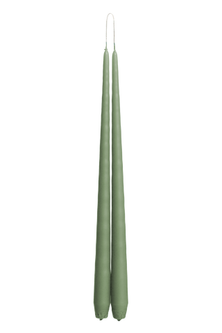 Pair of Dinner Candles - Sage Green