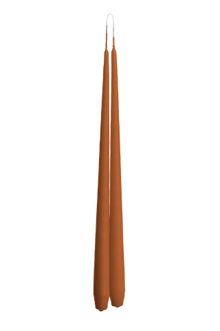 Pair of Dinner Candles - Terracotta